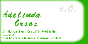 adelinda orsos business card
